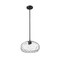 Z-Lite Chloe Pendant, 1-Light, 14 In.W x 9.5 In.H, Matte Black/Clear 490P14-MB - alternate 4
